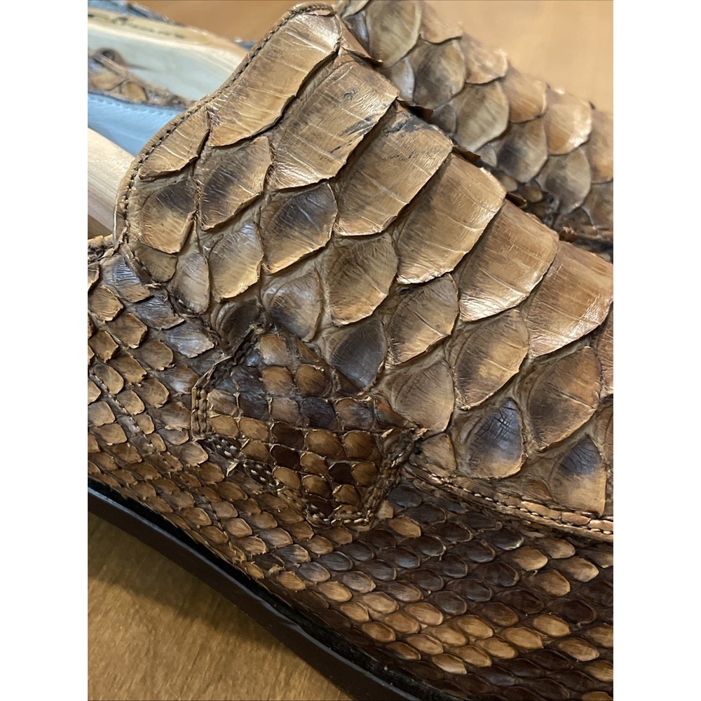 Cole Haan Genuine Python Dress Shoes Men 11.5 Brown Rare Special Edition - Picture 6 of 15
